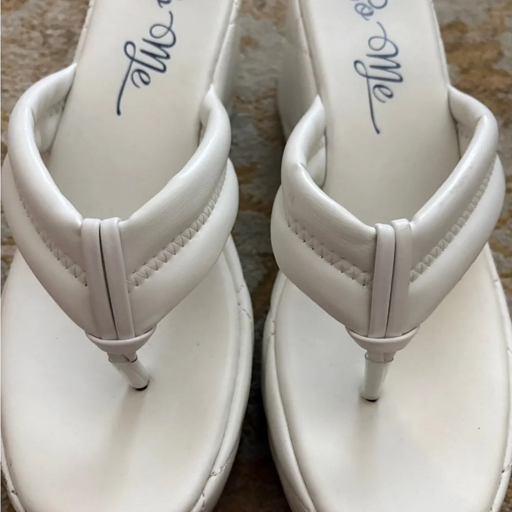 White Platform Wedge Sandals